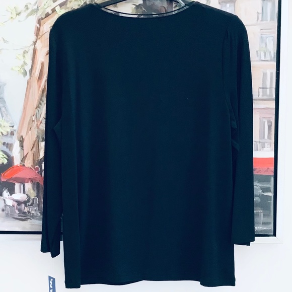 Nygard Matte Jersey Knit Long Sleeve Tee with collar detail - Picture 4 of 6